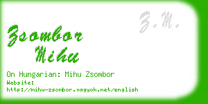 zsombor mihu business card